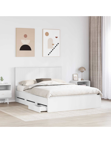 Struttura del letto Bianco 150 x 200 cm Legno Ingegnerizzato