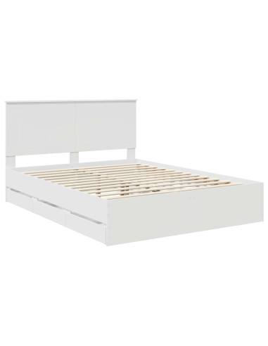 Struttura del letto Bianco 150 x 200 cm Legno Ingegnerizzato