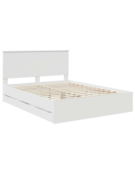 Struttura del letto Bianco 150 x 200 cm Legno Ingegnerizzato