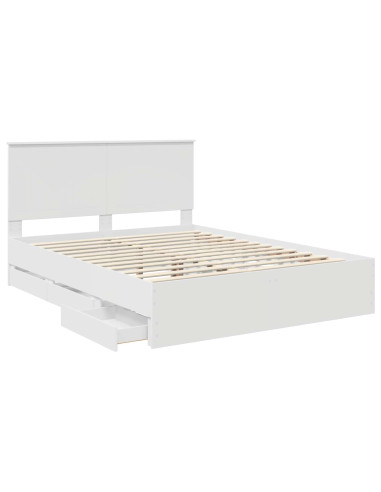 Struttura del letto Bianco 150 x 200 cm Legno Ingegnerizzato