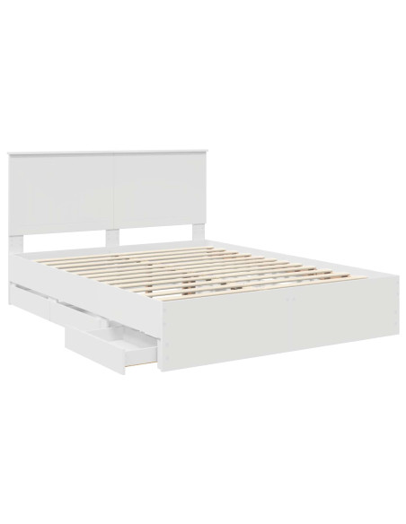 Struttura del letto Bianco 150 x 200 cm Legno Ingegnerizzato