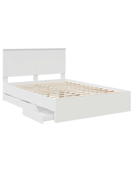 Struttura del letto Bianco 140 x 200 cm Legno Ingegnerizzato