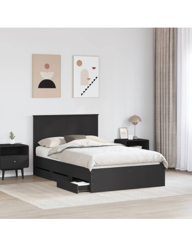 Struttura del letto Nero 120 x 190 cm Legno Ingegnerizzato