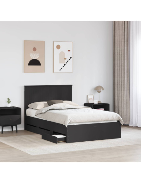 Struttura del letto Nero 120 x 200 cm Legno Ingegnerizzato