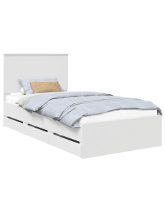 Struttura del letto Bianco 100 x 200 cm Legno Ingegnerizzato 2