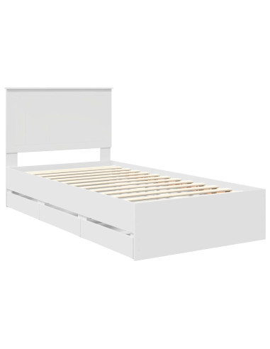 Struttura del letto Bianco 100 x 200 cm Legno Ingegnerizzato