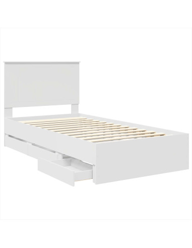 Struttura del letto Bianco 100 x 200 cm Legno Ingegnerizzato