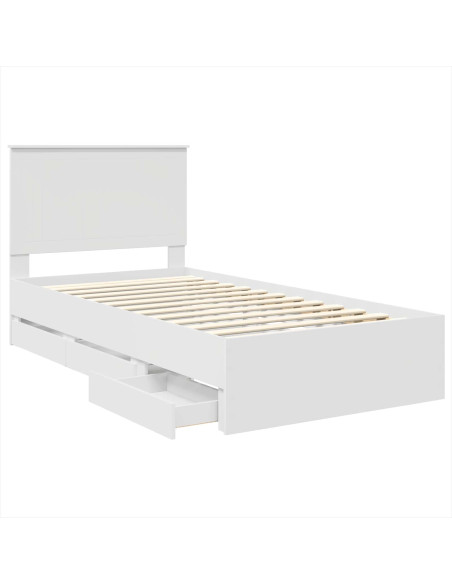 Struttura del letto Bianco 100 x 200 cm Legno Ingegnerizzato