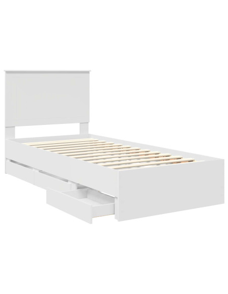 Struttura del letto Bianco 90 x 190 cm Legno Ingegnerizzato