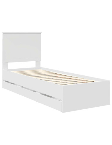 Struttura del letto Bianco 75 x 190 cm Legno Ingegnerizzato