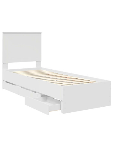 Struttura del letto Bianco 75 x 190 cm Legno Ingegnerizzato