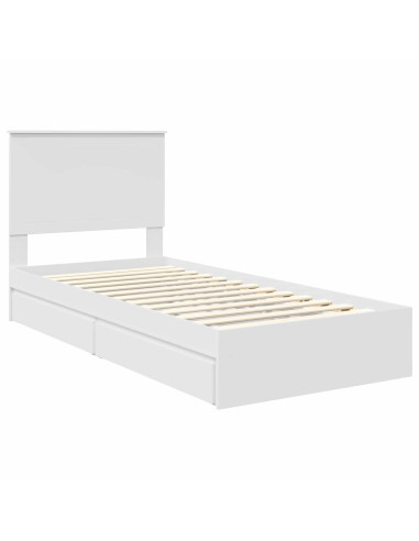 Letto con Contenitore Bianco 90 x 200 cm Legno multistrato