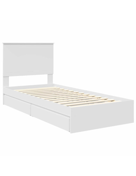 Letto con Contenitore Bianco 90 x 200 cm Legno multistrato