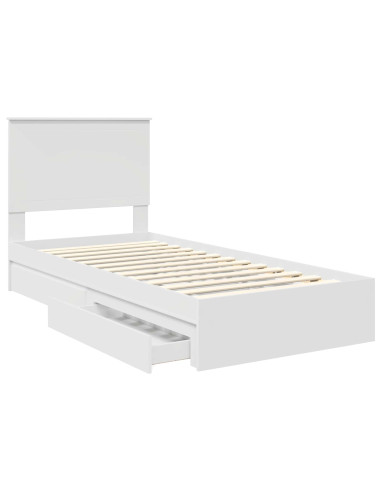 Letto con Contenitore Bianco 90 x 200 cm Legno multistrato