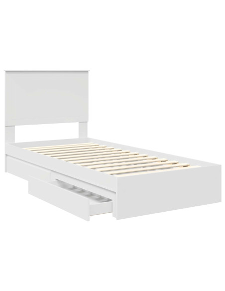 Letto con Contenitore Bianco 90 x 200 cm Legno multistrato