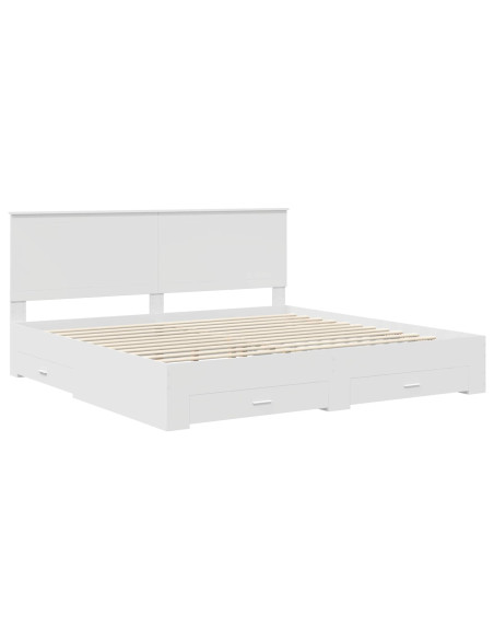 Struttura del letto Bianco 200 x 200 cm Legno multistrato