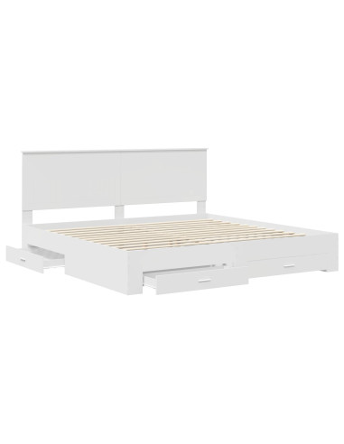 Struttura del letto Bianco 200 x 200 cm Legno multistrato