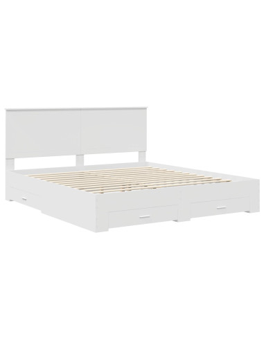 Struttura del letto Bianco 180 x 200 cm Legno multistrato