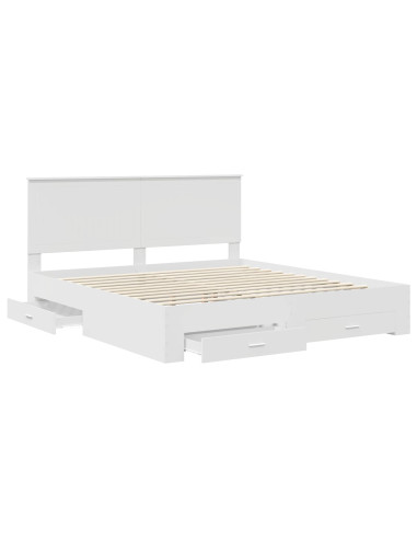 Struttura del letto Bianco 180 x 200 cm Legno multistrato