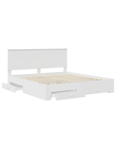 Struttura del letto Bianco 180 x 200 cm Legno multistrato