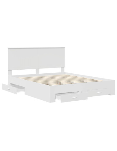 Struttura del letto Bianco 160 x 200 cm Legno multistrato