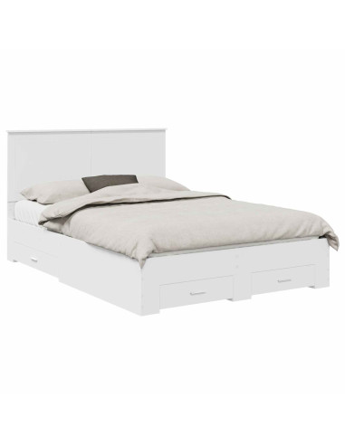 Struttura del letto Bianco 140 x 190 cm Legno multistrato