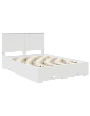 Struttura del letto Bianco 140 x 190 cm Legno multistrato