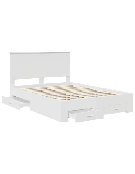 Struttura del letto Bianco 140 x 190 cm Legno multistrato