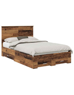 Struttura del letto con testiera Legno vecchio 120 x 190 cm 2