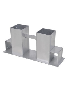 Set Supporti per Legna da Ardere 4 pz in Acciaio Argento