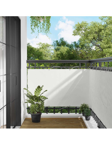 Schermo da balcone Bianco 100 x 500 cm Tessuto Oxford