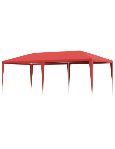 Tenda Party Rosso 600 x 300 x 255 cm PE e Acciaio