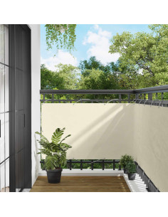 Schermo da balcone Crema 100 x 500 cm Tessuto Oxford