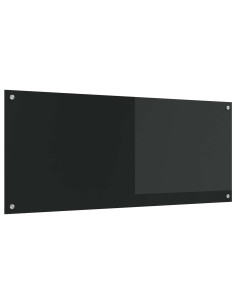 Schienale da cucina Nero 120 x 50 cm vetro temperato