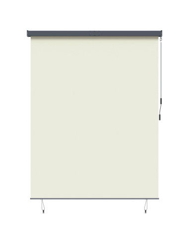 Tenda a rullo con tende Crema 200 x 250 cm Tessuto e Alluminio