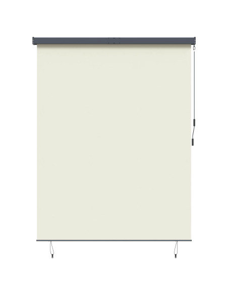 Tenda a rullo con tende Crema 200 x 250 cm Tessuto e Alluminio