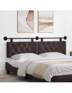 Testata appesa Marrone Scuro 190 x 55 x 7 cm Tessuto