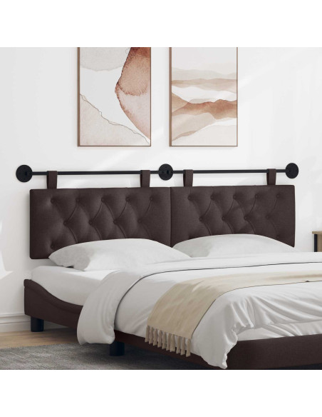 Testata appesa Marrone Scuro 190 x 55 x 7 cm Tessuto