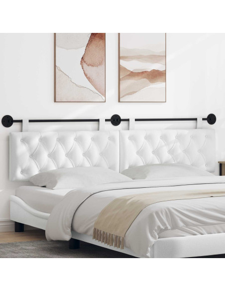 Testata appesa Bianco 210 x 55 x 7 cm Tessuto