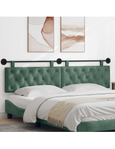 Testata appesa Verde Mare 210 x 55 x 7 cm Velluto