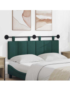 Testata appesa Rigato Verde Scuro 150 x 55 x 5 cm Tessuto