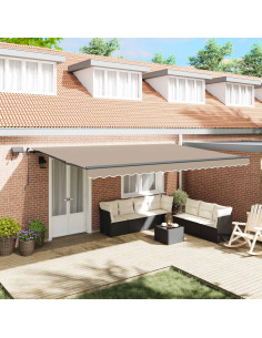 Tenda Retrattile Beige 500 ×350 cm Tessuto