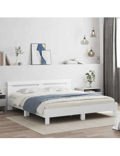 Struttura del letto Bianco 193 x 203 cm Legno multistrato