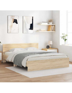 Struttura del letto Sonoma 152 x 203 cm Legno multistrato