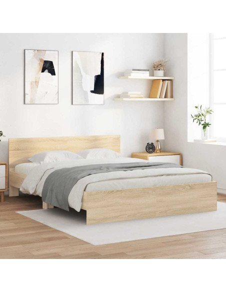 Struttura del letto Sonoma 152 x 203 cm Legno multistrato