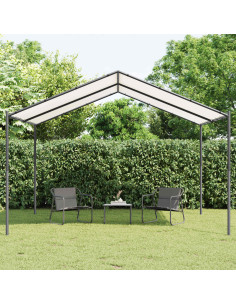 Gazebo Bianco 4 x 4 x 2,6 m Acciaio e Poliestere