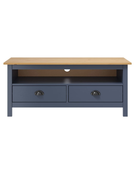 Mobile Porta TV Hill Grigio 110x40x47 cm in Legno di Pino