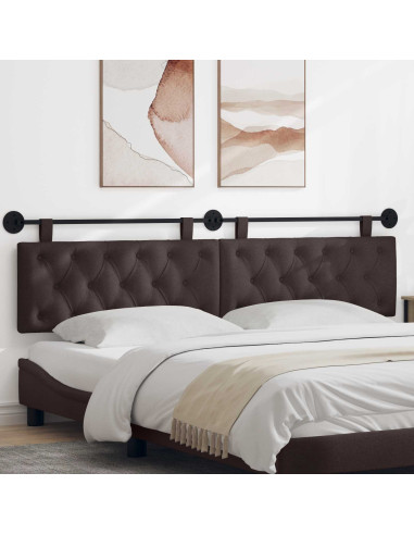 Testata appesa Marrone Scuro 210 x 55 x 7 cm Tessuto