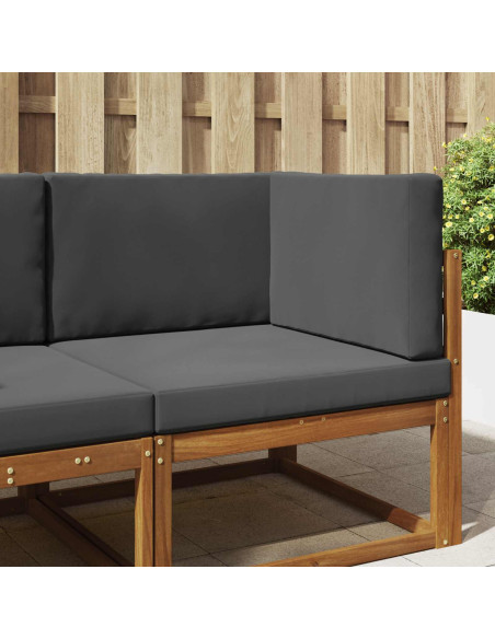 Cuscino per divano da esterno 3 pcs Antracite Poliestere