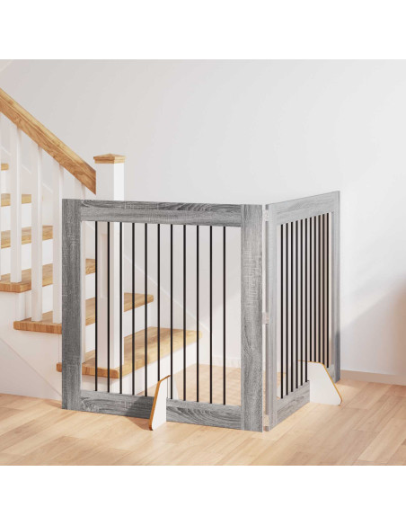 Pala per Cani 2 pcs Sonoma grigia 100 x 100 cm Acciaio zincato